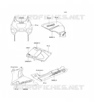 STICKER(BLEU/GRAYSTONE) pour Kawasaki ZZR600