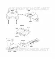 STICKER(SILVER/GRAYSTONE) pour Kawasaki ZZR600