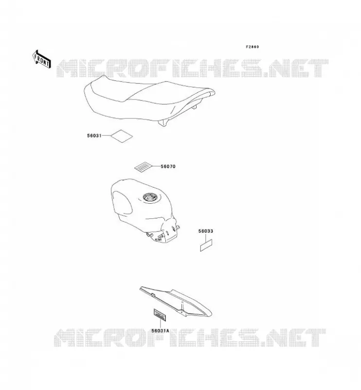 LABEL Kawasaki MOTOS 600 2002 ZZR600  ZX600-E10