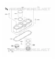 CYLINDRE/PISTON pour Kawasaki ZZR600