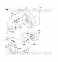 ROUE ARRI&Egrave;RE/CHAINE pour Kawasaki ZZR600