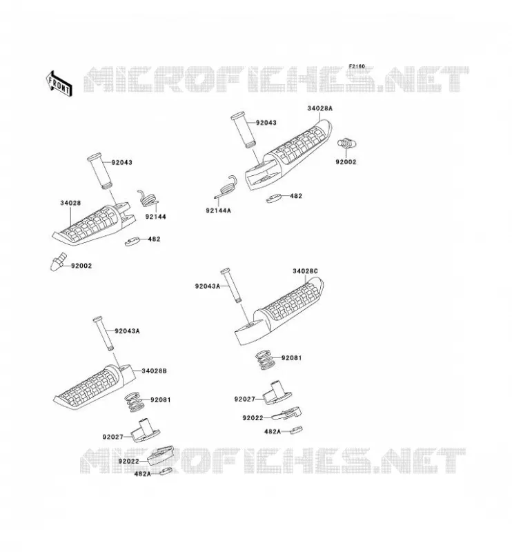 REPOSE PIED Kawasaki MOTOS 600 2004 ZZR600  ZX600-E12