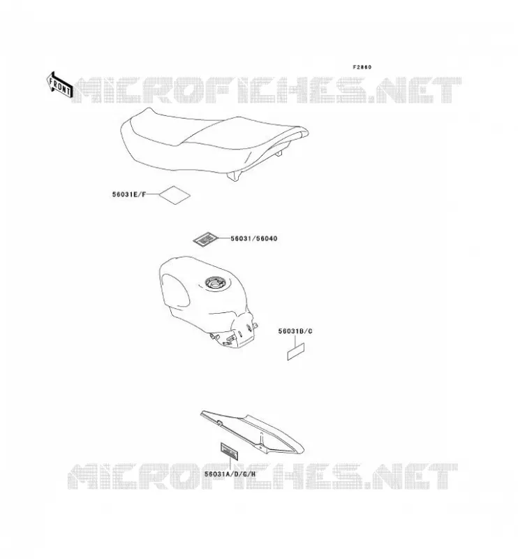 LABEL Kawasaki MOTOS 600 1995 ZZR600  ZX600-E3