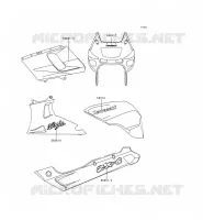 STICKER(RED) pour Kawasaki ZZR600