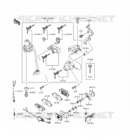 CONTACTEUR SERRURE/R&Eacute;FLECTEUR pour Kawasaki ZZR600