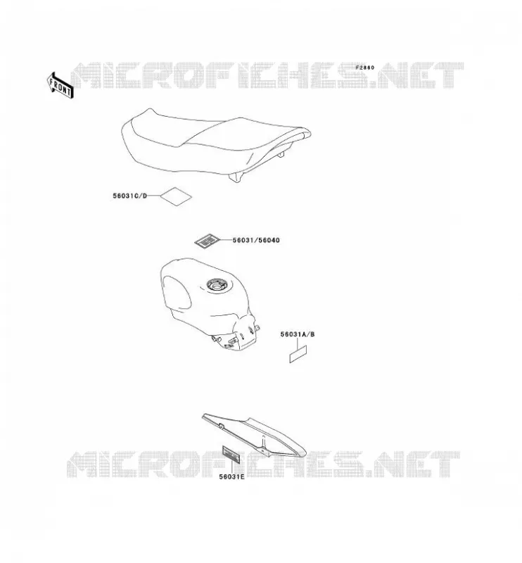 LABEL Kawasaki MOTOS 600 1998 ZZR600  ZX600-E6