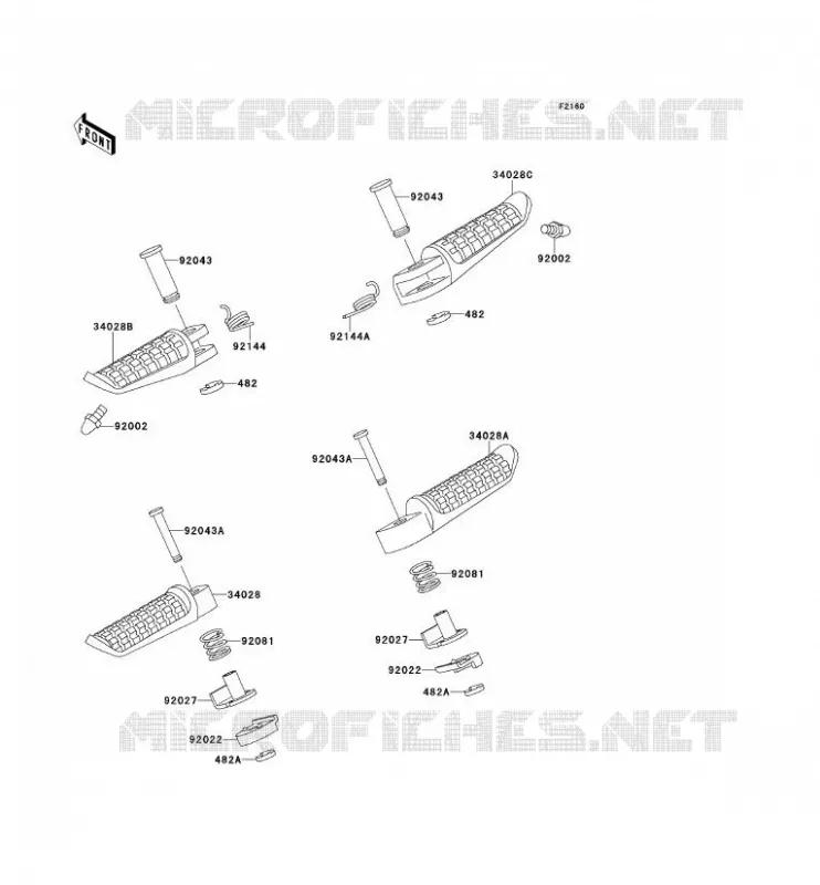 REPOSE PIED Kawasaki MOTOS 600 1998 ZZR600  ZX600-E6
