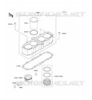 CYLINDRE/PISTON pour Kawasaki ZZR600