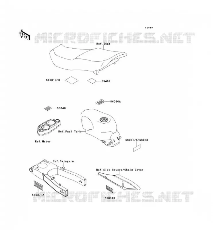 LABEL Kawasaki MOTOS 600 2000 ZZR600  ZX600-E8