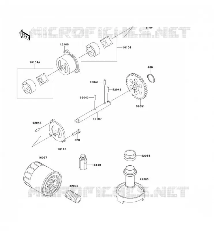 POMPE A HUILE/FILTRE &Agrave; HUILE Kawasaki MOTOS 600 2001 ZZR600  ZX600-E9