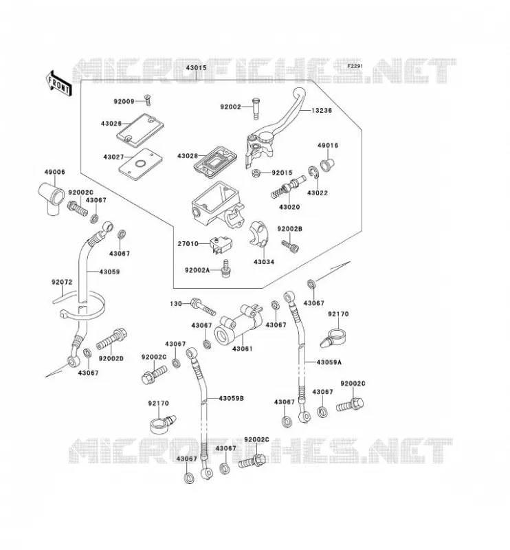 MAITRE CYLINDRE AV Kawasaki MOTOS 600 1995 NINJA ZX-6R  ZX600-F1