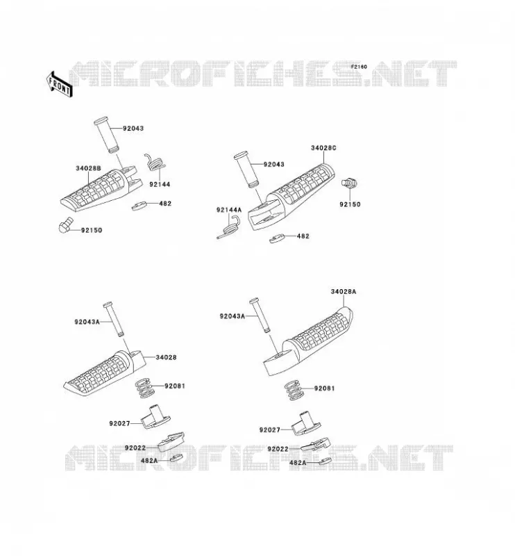 REPOSE PIED Kawasaki MOTOS 600 1995 NINJA ZX-6R  ZX600-F1