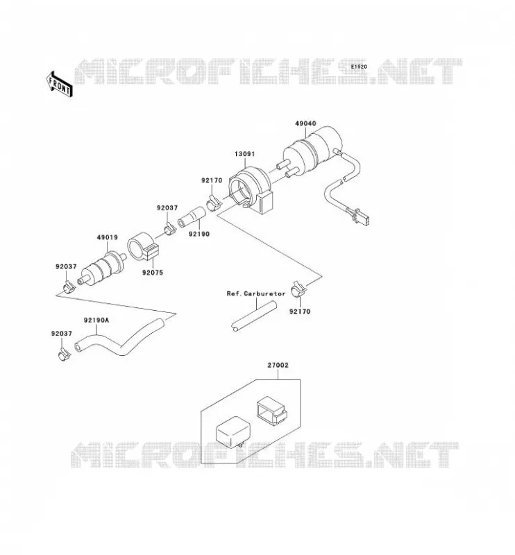 POMPE A ESSENCE Kawasaki MOTOS 600 1996 NINJA ZX-6R  ZX600-F2