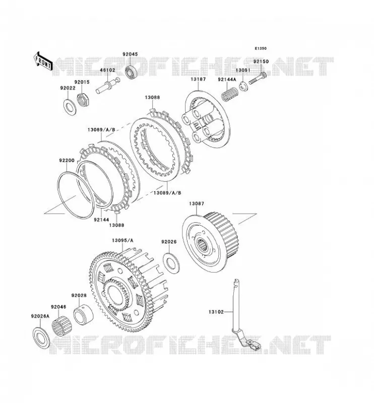 EMBRAYAGE Kawasaki MOTOS 600 1996 NINJA ZX-6R  ZX600-F2