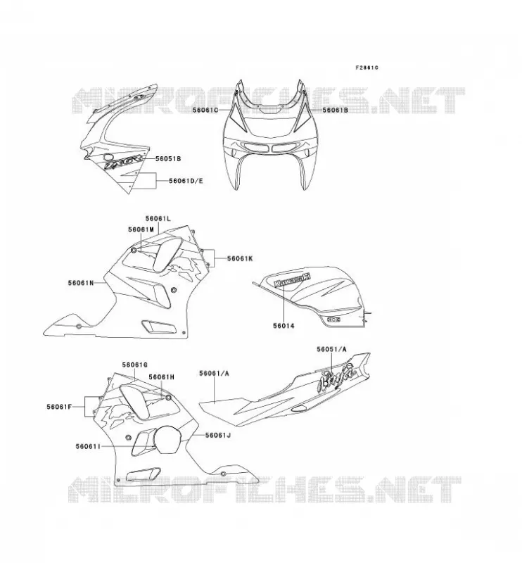 STICKER(RED/VIOLET ROYAL) Kawasaki MOTOS 600 1996 NINJA ZX-6R  ZX600-F2