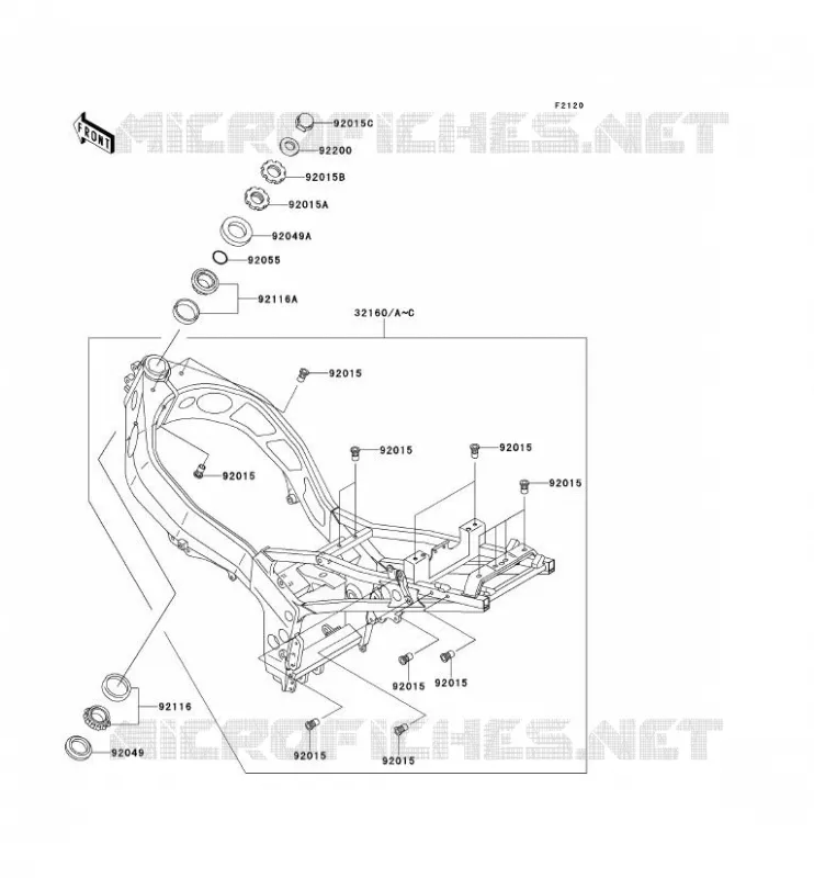 CH&Acirc;SSIS Kawasaki MOTOS 600 1997 NINJA ZX-6R  ZX600-F3