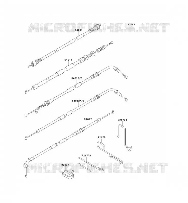 CABLES Kawasaki MOTOS 600 1997 NINJA ZX-6R  ZX600-F3