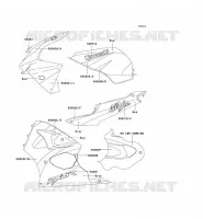 STICKER(RED/GRAY) pour Kawasaki NINJA ZX-6R