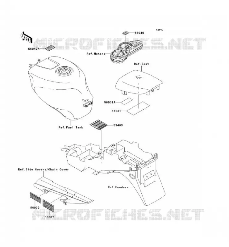LABEL Kawasaki MOTOS 600 1999 NINJA ZX-6R  ZX600-G2