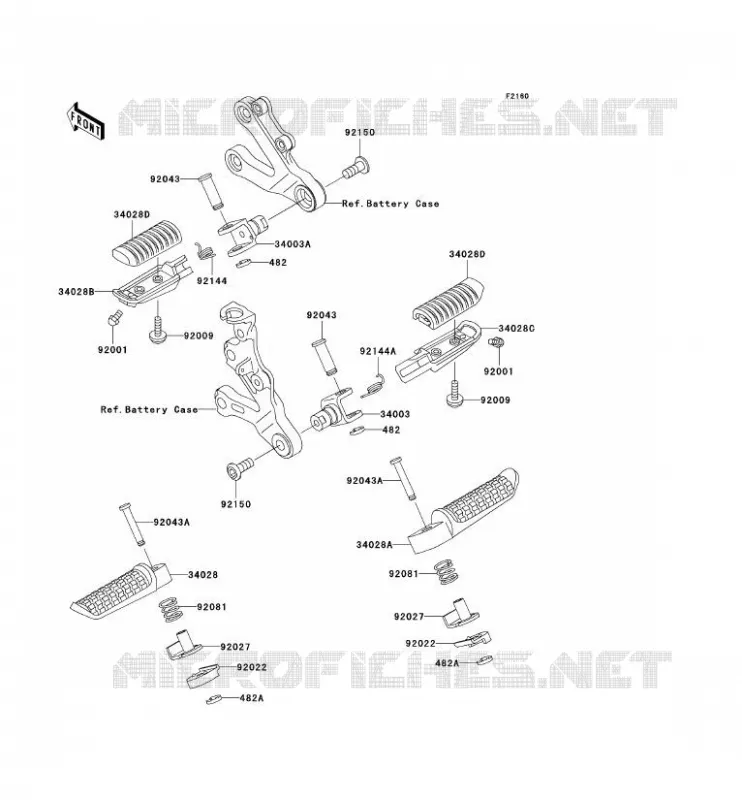 REPOSE PIED Kawasaki MOTOS 600 1999 NINJA ZX-6R  ZX600-G2