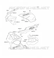 STICKER(RED/GRAY) pour Kawasaki NINJA ZX-6R
