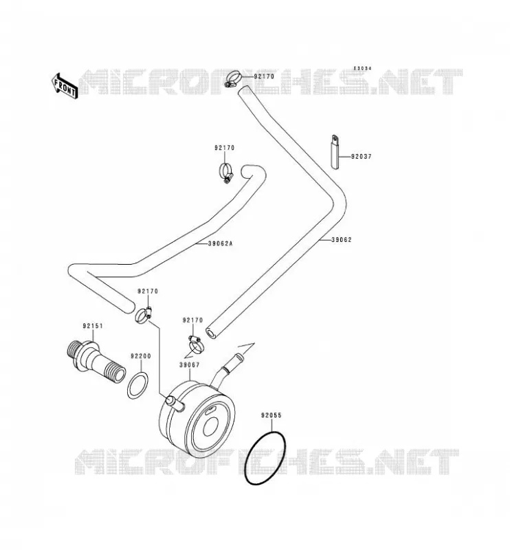 RADIATEUR D'HUILE Kawasaki MOTOS 600 1999 NINJA ZX-6R  ZX600-G2