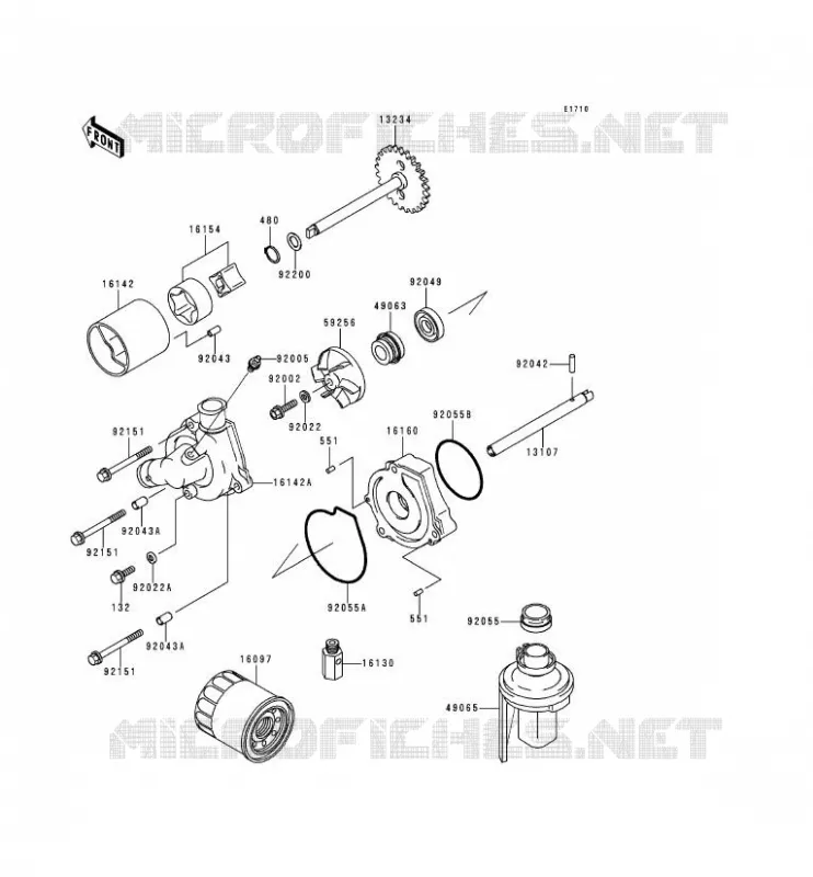 POMPE A HUILE Kawasaki MOTOS 600 1998 NINJA ZX-6R  ZX600-H1