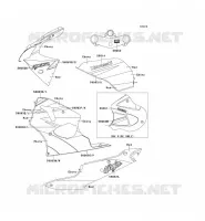 STICKER(RED/EBONY) pour Kawasaki NINJA ZX-6R