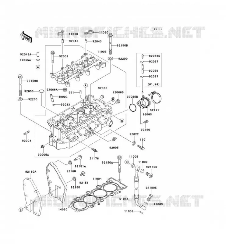 CULASSE Kawasaki MOTOS 600 2000 NINJA ZX-6R  ZX600-J1P