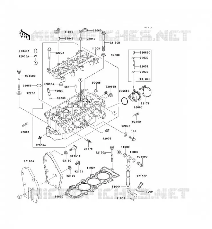 CULASSE Kawasaki MOTOS 600 2000 NINJA ZX-6R  ZX600-J1P
