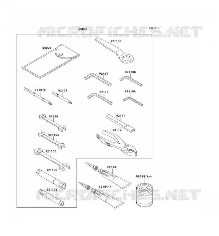 OUTIL UTILISATEUR Kawasaki MOTOS 600 2000 NINJA ZX-6R  ZX600-J1P