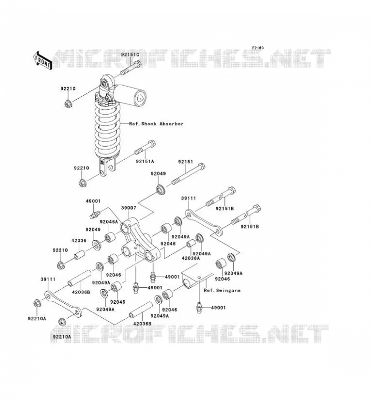 SUSPENSION Kawasaki MOTOS 600 2000 NINJA ZX-6R  ZX600-J1P