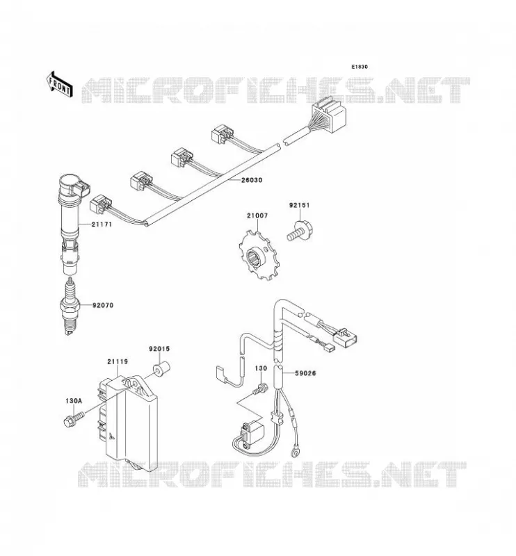 SYSTEME D&acute;ALLUMAGE Kawasaki MOTOS 600 2000 NINJA ZX-6R  ZX600-J1P