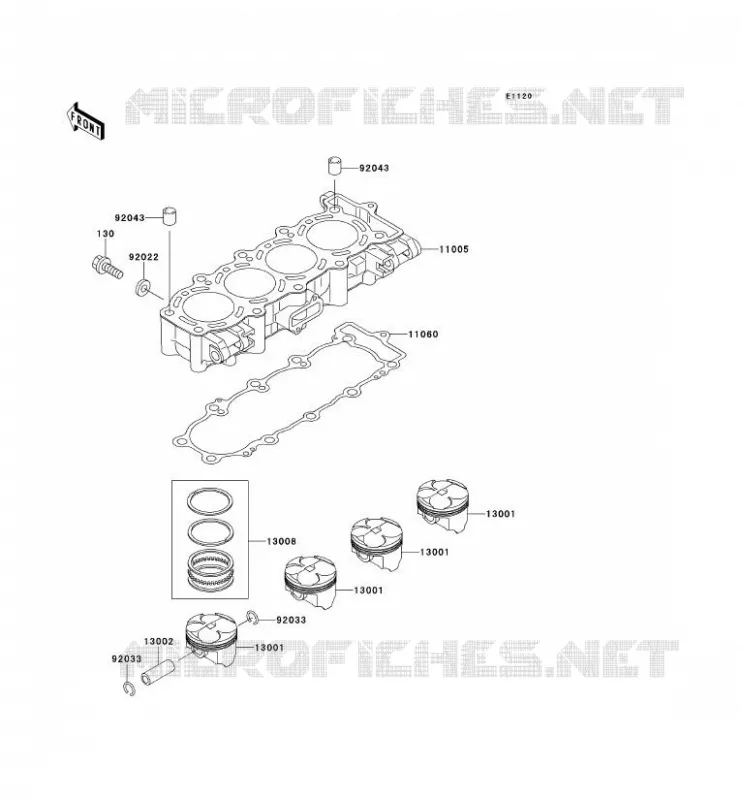CYLINDRE/PISTON Kawasaki MOTOS 600 2000 NINJA ZX-6R  ZX600-J1P