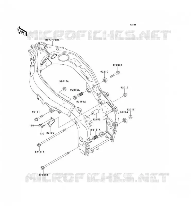 PIECE DE CADRE (COUVERTURE) Kawasaki MOTOS 600 2000 NINJA ZX-6R  ZX600-J1P
