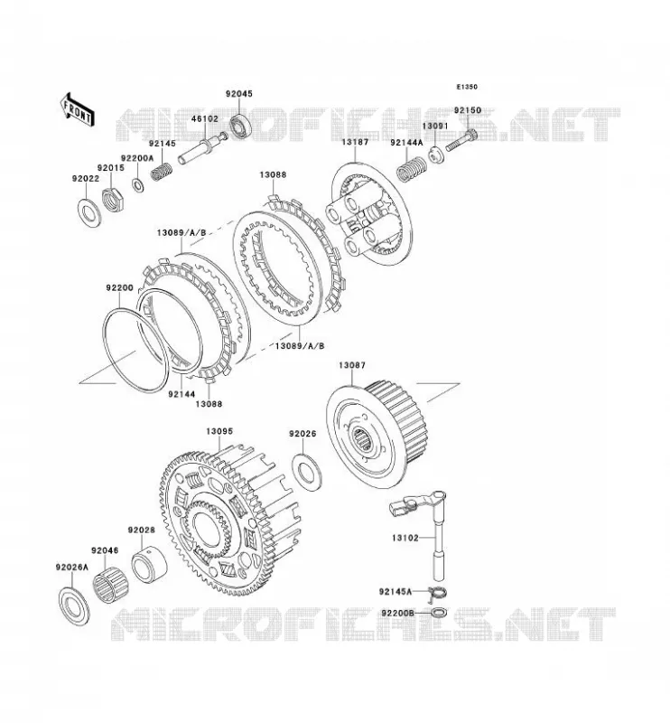EMBRAYAGE Kawasaki MOTOS 600 2000 NINJA ZX-6R  ZX600-J1P