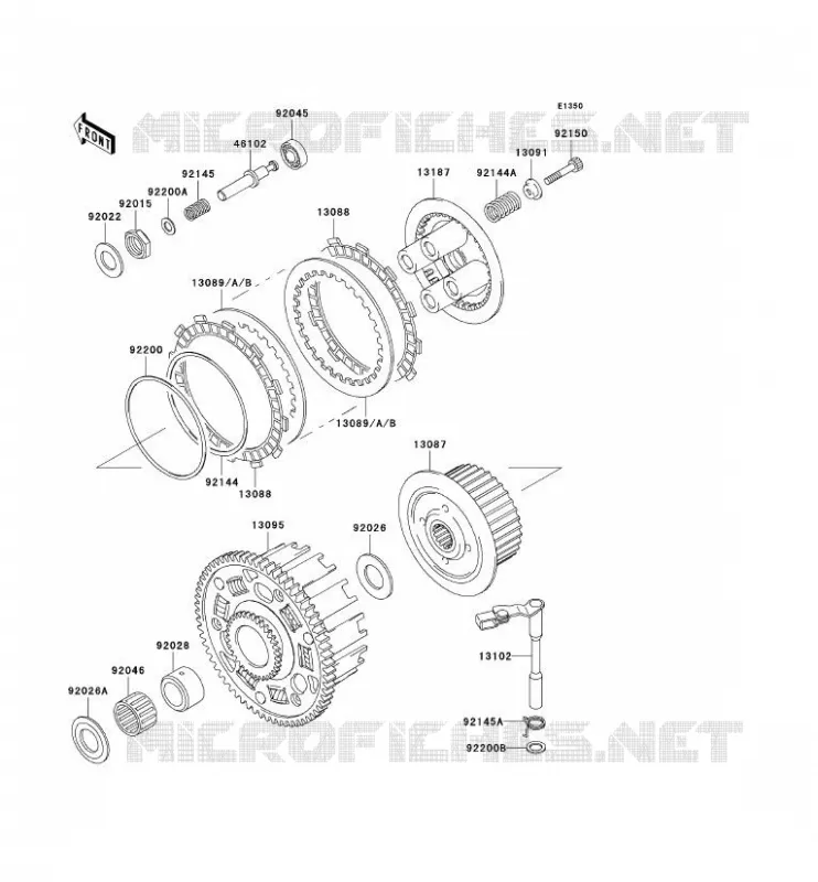EMBRAYAGE Kawasaki MOTOS 600 2001 NINJA ZX-6R  ZX600-J2