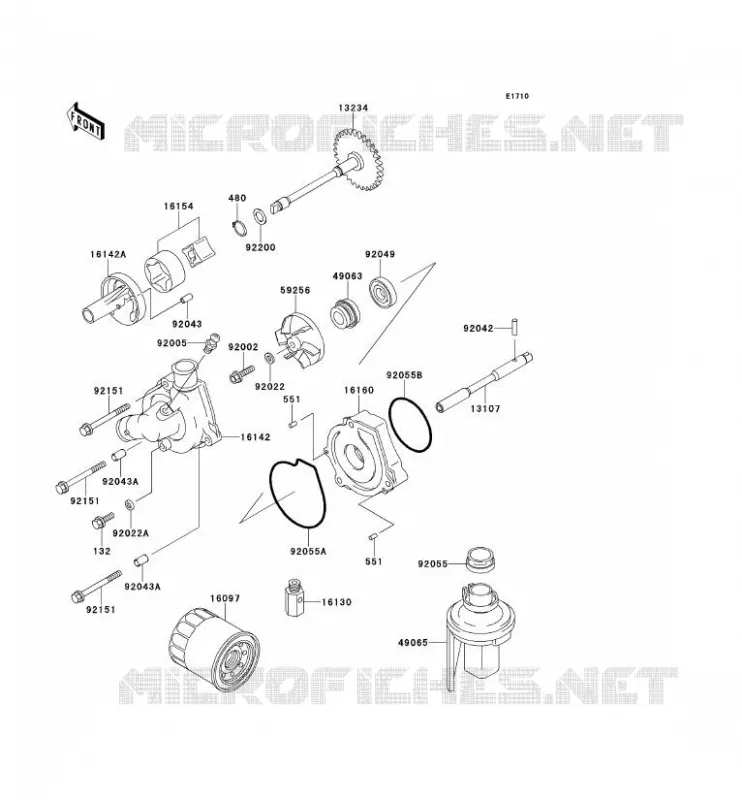 POMPE A HUILE Kawasaki MOTOS 600 2001 NINJA ZX-6R  ZX600-J2H