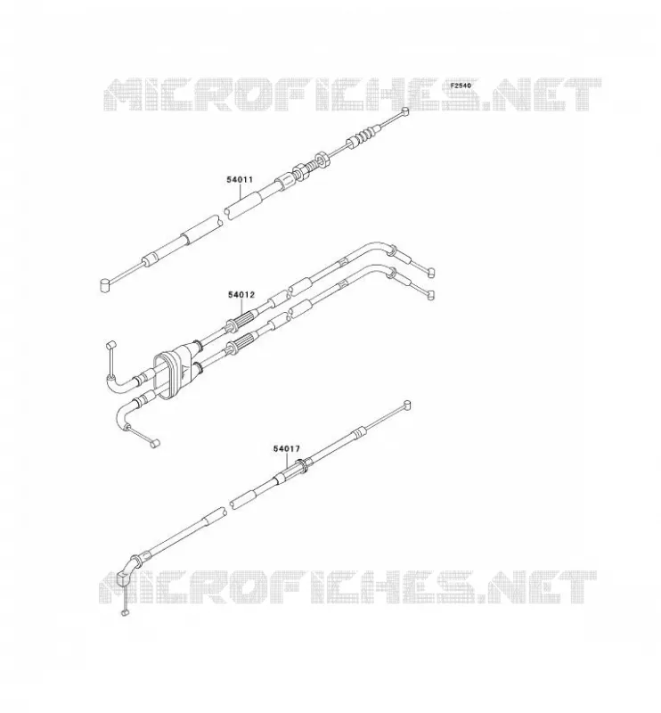 CABLES Kawasaki MOTOS 600 2001 NINJA ZX-6R  ZX600-J2P