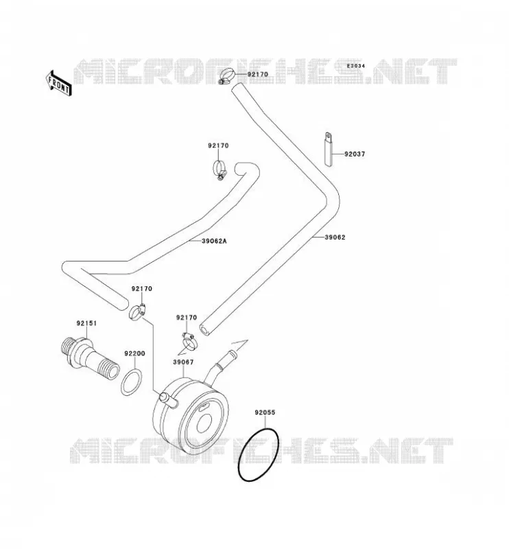 RADIATEUR D'HUILE Kawasaki MOTOS 600 2001 NINJA ZX-6R  ZX600-J2P