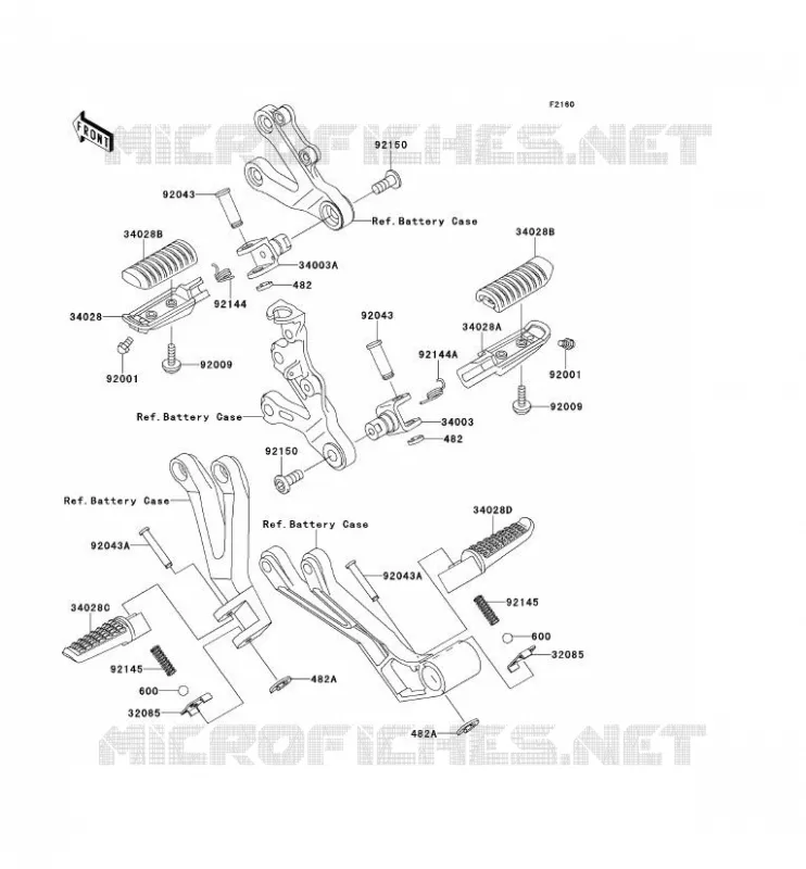 REPOSE PIED Kawasaki MOTOS 600 2001 NINJA ZX-6R  ZX600-J2P