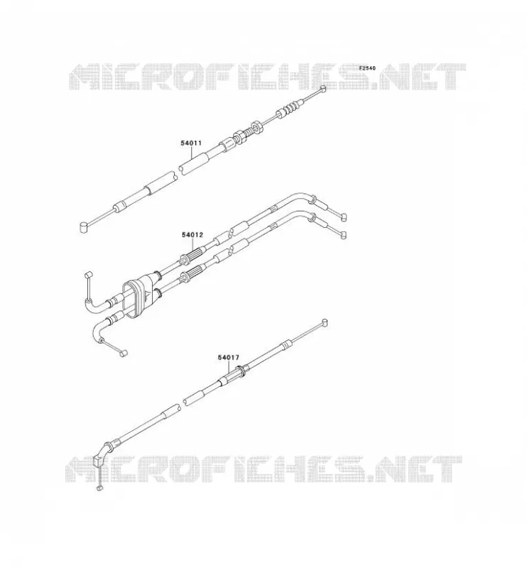 CABLES Kawasaki MOTOS 600 2001 NINJA ZX-6R  ZX600-J2P