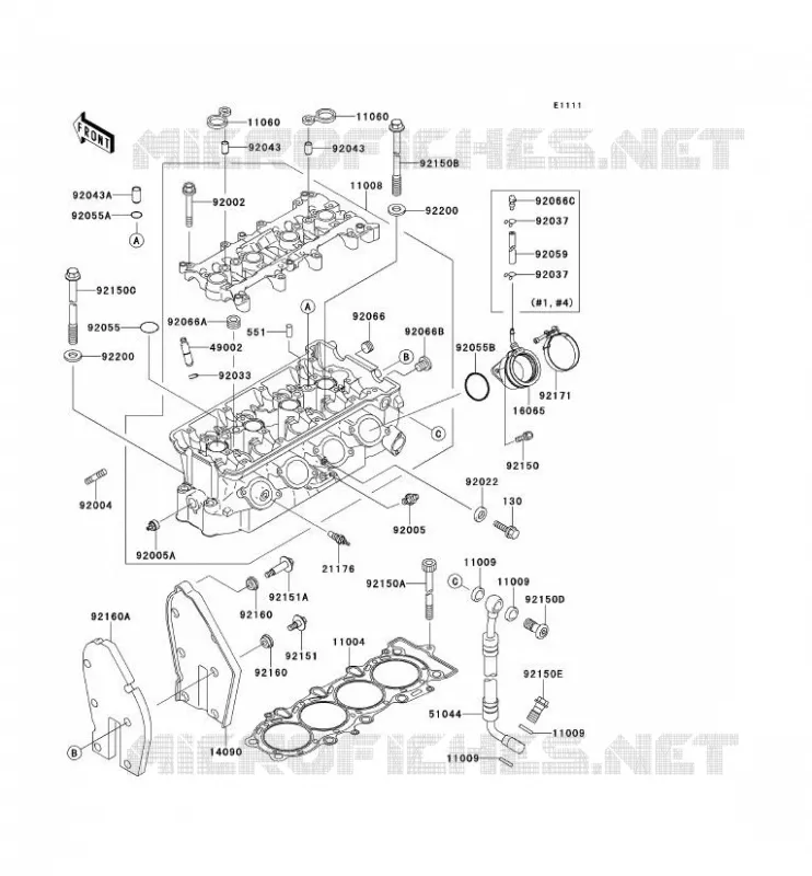 CULASSE Kawasaki MOTOS 600 2001 NINJA ZX-6R  ZX600-J2P