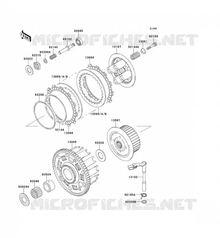EMBRAYAGE Kawasaki MOTOS 600 2001 NINJA ZX-6R  ZX600-J2P