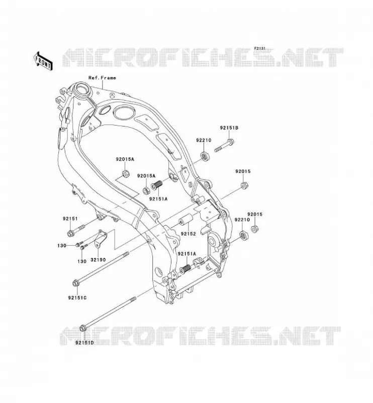 PIECE DE CADRE (COUVERTURE) Kawasaki MOTOS 600 2001 NINJA ZX-6R  ZX600-J2P