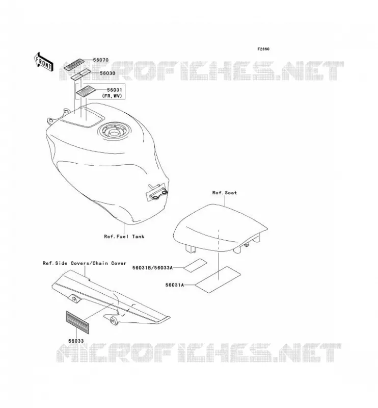 LABEL Kawasaki MOTOS 600 2001 NINJA ZX-6R  ZX600-J2P