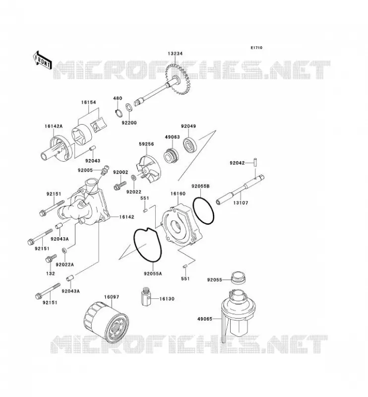 POMPE A HUILE Kawasaki MOTOS 600 2001 NINJA ZX-6R  ZX600-J2P