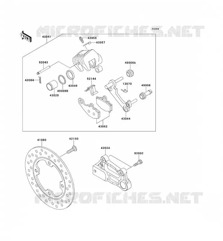 FREIN ARRIERE Kawasaki MOTOS 600 2001 NINJA ZX-6R  ZX600-J2P