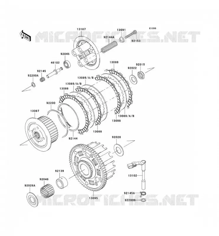 EMBRAYAGE Kawasaki MOTOS 600 2007 ZZR600  ZX600J7F