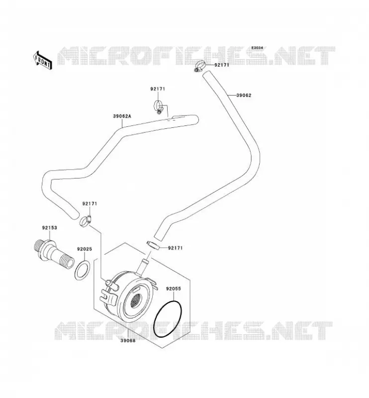 RADIATEUR D'HUILE Kawasaki MOTOS 600 2003 NINJA ZX-6RR  ZX600-K1